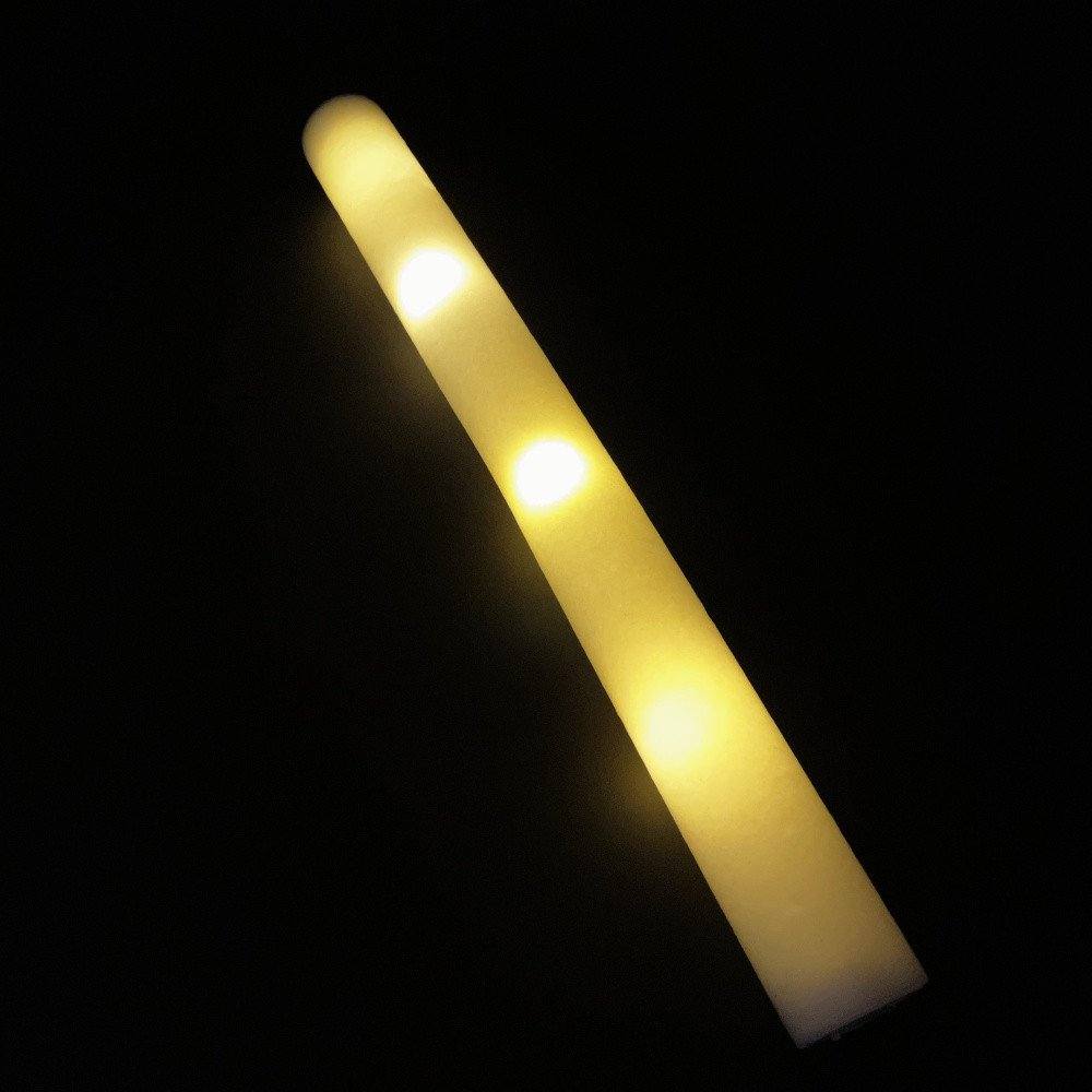Bâton mousse lumineux LED allumé en jaune