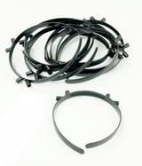 Serre-tête noir à oreilles de lapin formées de deux bracelets lumineux roses — vue 3
