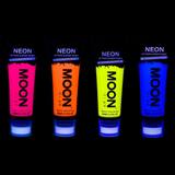 Tubes de peinture fluo UV visage et corps Moon Glow orange, bleu, rose et jaune — vue 3