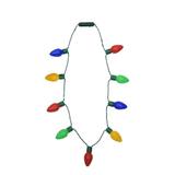Collier lumineux en guirlande de Noël, ampoules LED rouges, jaunes, vertes et bleues — vue 2
