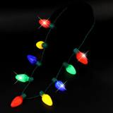 Collier lumineux en guirlande de Noël, ampoules LED rouges, jaunes, vertes et bleues — vue 1