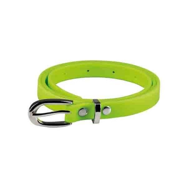 Ceinture fine vert fluo à boucle métallique