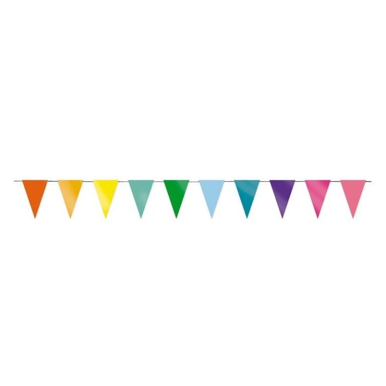 3 Guirlandes Fanions Multicolores - 36 Drapeaux Triangle 12,5x17cm - Corde 4m - Décoration Fête Extérieure - 4