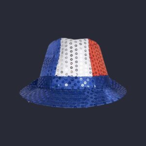 Chapeau Borsalino France Tricolore Sequins 333117 3700393651526