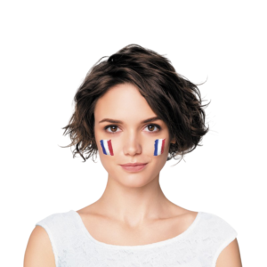 Alternative view of Stick Maquillage Tricolore France Bleu Blanc Rouge – Supporter Football & Événements