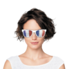 Lunettes tricolores bleu blanc rouge, parfaites pour supporter la France et compléter votre tenue lors d’événements sportifs ou festifs.